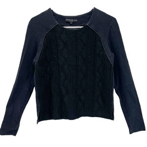 Generation Love Women's Crew Neck Shirt Long Sleeve Top Black Size Small